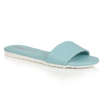 Blue 'Willa' flat cleated beach sandals